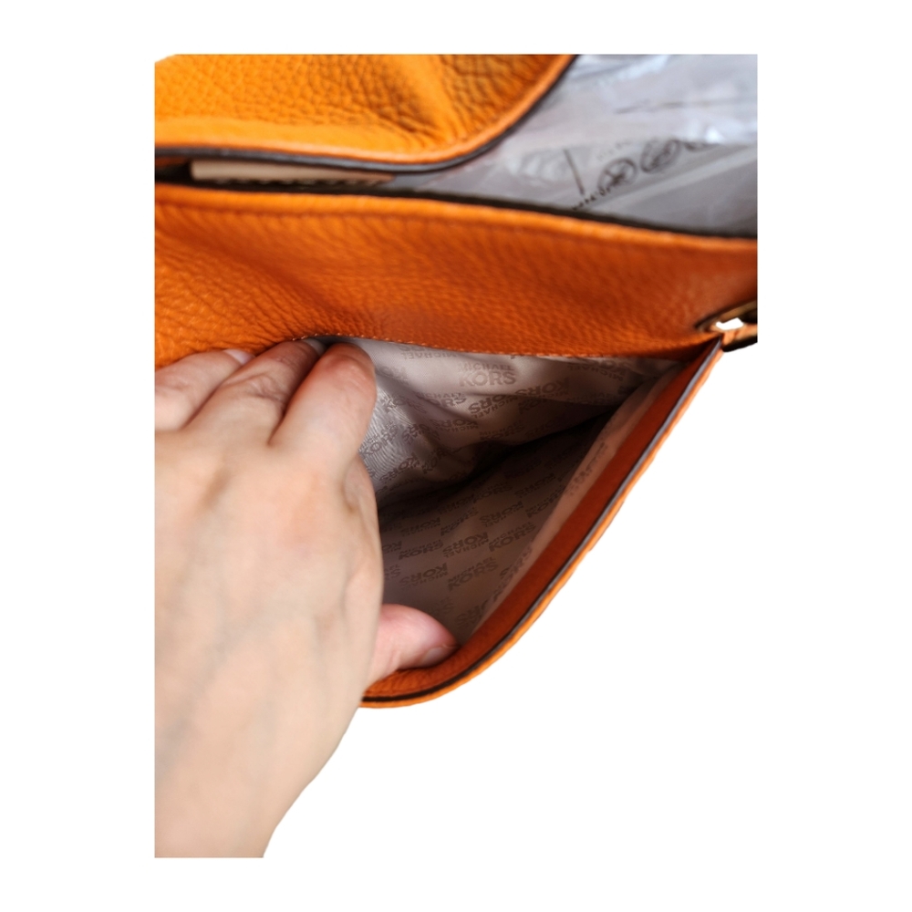 Michael Kors Mk jet set travel large tote orange - Picture 16 of 16